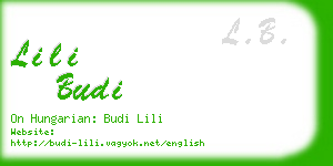lili budi business card